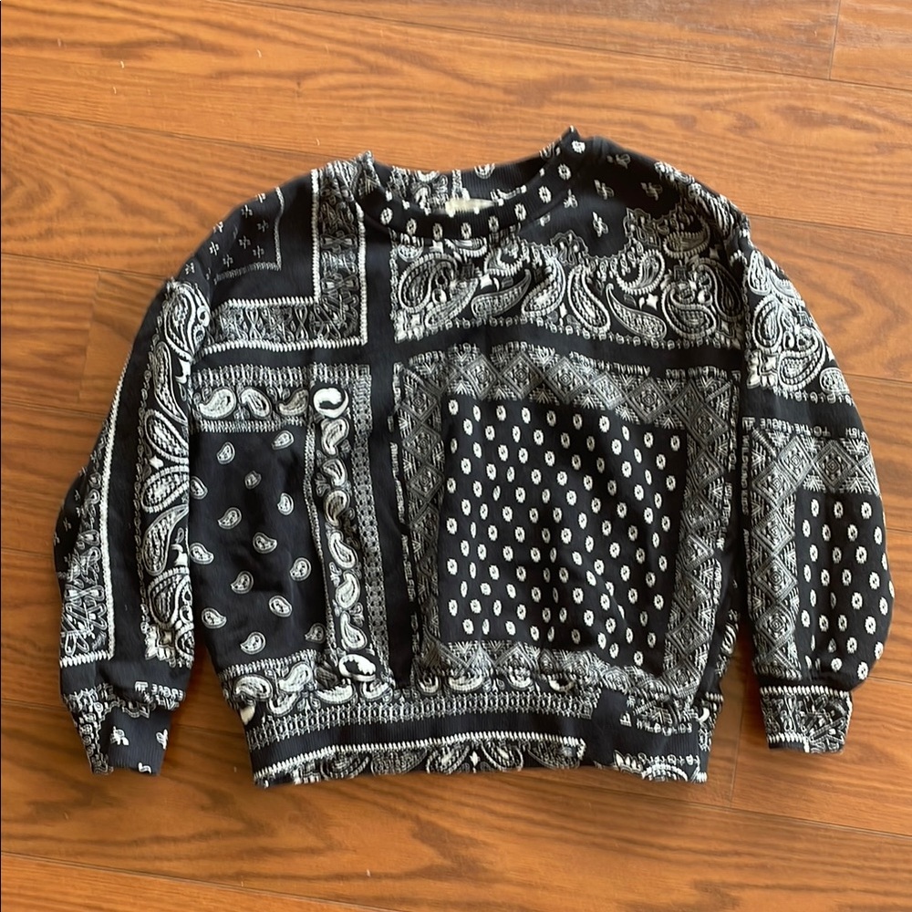 Kids Black and White Paisley Matching Set